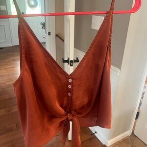 Free people satin crop top